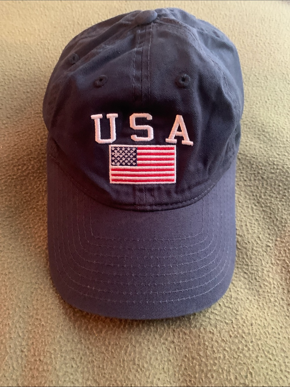 GUC Rapid Dominance embroidered USA and American Flag navy hat. Adjustable strap